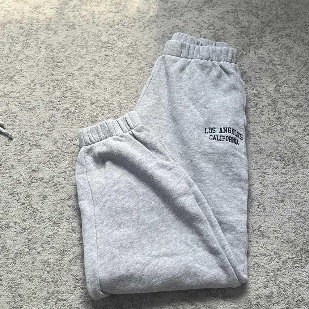 Gray Los Angels California elastic sweat pants